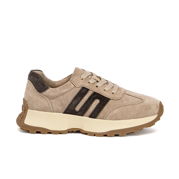 Дамски маратонки от естествен велур – ежедневна лекота, актуални линии и комфортен профил за динамични комбинации LX1078 beige/coffee