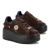 Дамски кецове от естествен велур – елегантен модел с внимание към детайла, стабилна подметка и отличителен външен вид XW1038 coffee